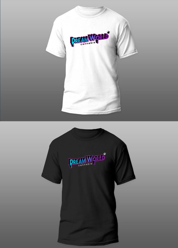 Tshirt Design Logo Dream World Cannabis