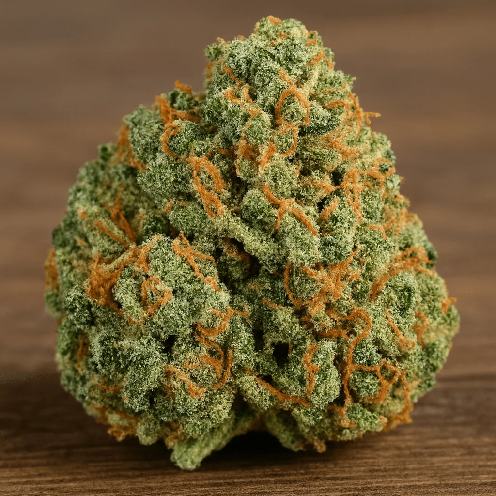 Detailed close-up of a cannabis bud